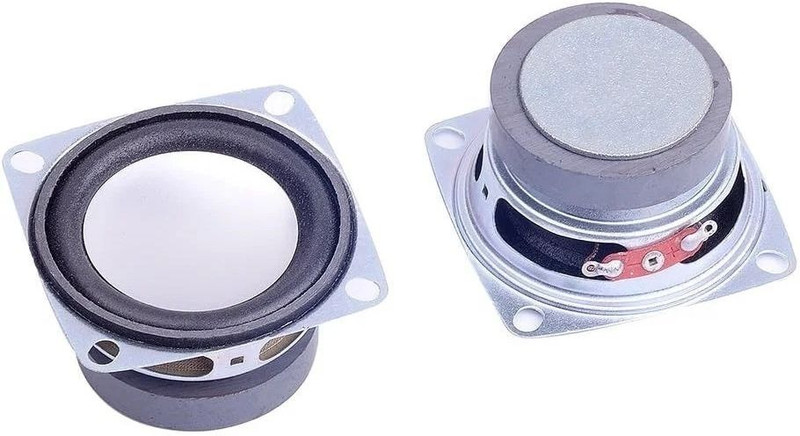 BALRAMA  TV-out Cable 2pc 2 inch 4 ohm 3W Power Home Audio Woofer Coaxial Car Speaker Square Shape(Silver, For Home Theater)