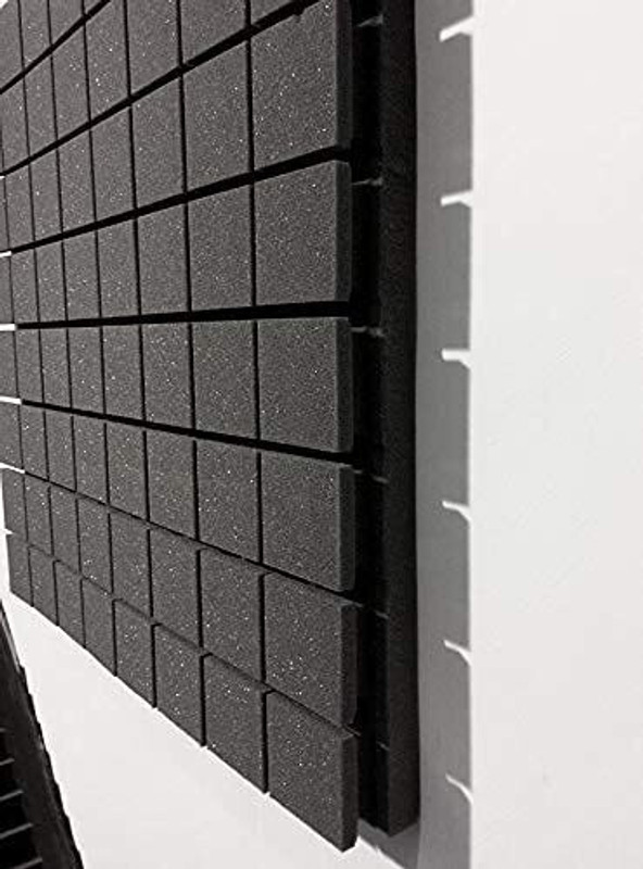 Urban Infotech 6Pack Acoustic Sound Proof Foam Panels, Noise Reduce Echo Tiles Sound Absorbing Turbo Foam(Black)
