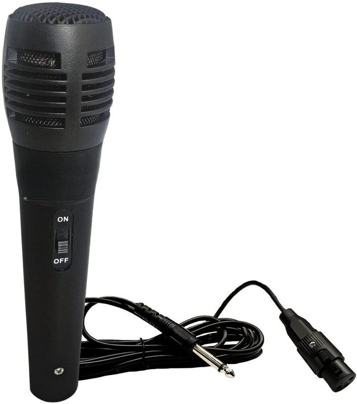 QUBE Dexter-758 Classic Style Dynamic Vocal Microphone Karaoke Unidirectional Clean Mic Dynamic Vocal Microphone with 1.5m XLR Cable for singing mic cardioid studio(Black)