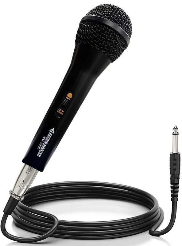 IMAGINEA SM-2200 Professional Dynamic Vocal Mic with XLR 1/4'' Audio Connection Cable Handheld Mic Compatible with Karaoke Machine/Speaker/Mixer for Karaoke Singing(Black)
