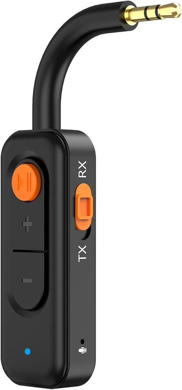 Etzin Bluetooth Transmitter Receiver 2-in-1 Bluetooth 5.4 Audio Adapter, Mini Wireless 2-in-1 Bluetooth 5.4 Audio Adapter(AUX Bluetooth Adapter for Home Car Airplane PC Audio Music, EPL-1424WA)