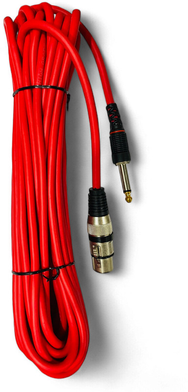 Finn (Pack of 2) 15M XLR Microphone Mic Cable Balanced XLR-6.35mm Lead Metal XLR to P38 MONO PIN Mic Cable 6.35mm Jack Male To XLR 3PIN Female Wire(Multicolor)