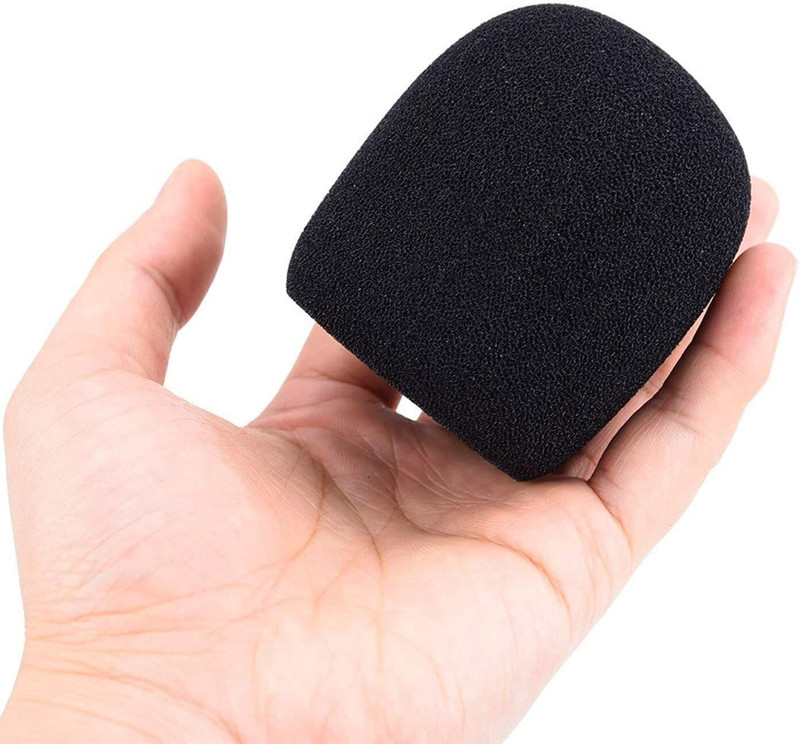 KH Foam Mic Cover Handheld Microphone Windscreen (Pack of 2) Microphone Windscreen(Black)