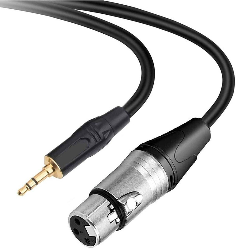 Wicrotec 3.5mm Male to XLR Female Cable - Professional Low Noise Microphone Cable (2 Meter)(Black)