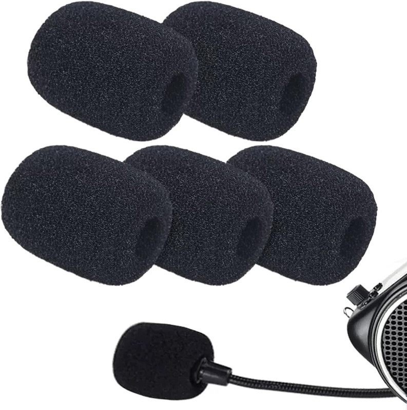 Adiohub Lapel Mic Windscreen, Mini Size Headset Microphone Foam Cover, Sponge Material Microphone Accessories(Black)