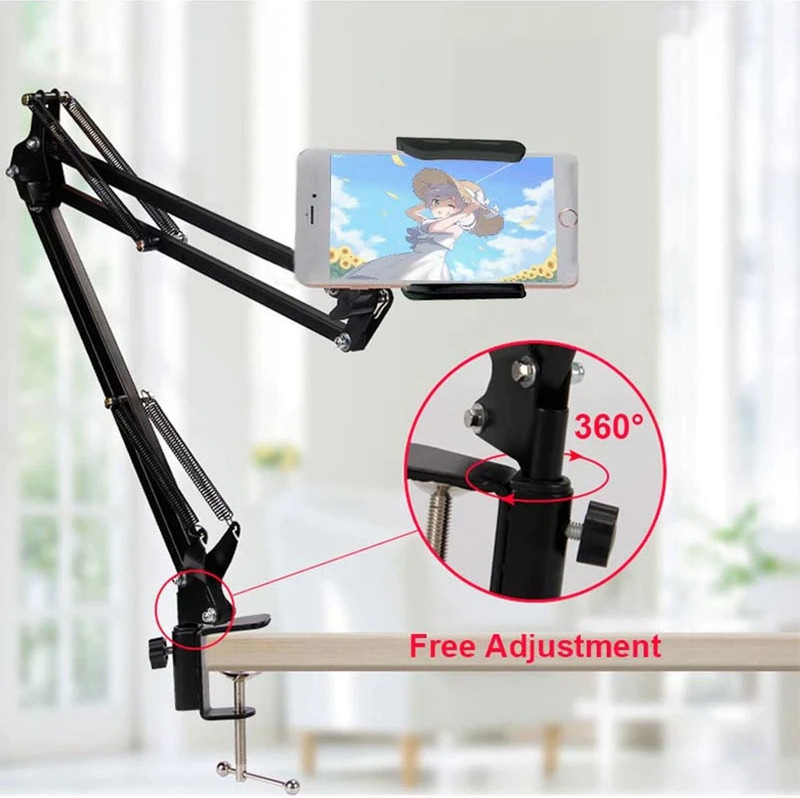 ANY KART Table Tripod stand For Mobile Phone Stand For Cooking and Drawing Video Shoot Tripod, Tripod Ball Head, Tripod Bracket, Tripod Clamp, Monopod(Gooseneck Mobile Holder, Supports Up to 1200 g)