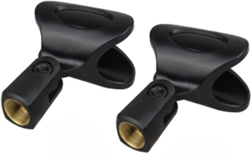 KH Microphone Mic Clip Holder for Mic Stand (Pack of 2) (Model-3) Monopod(Black)