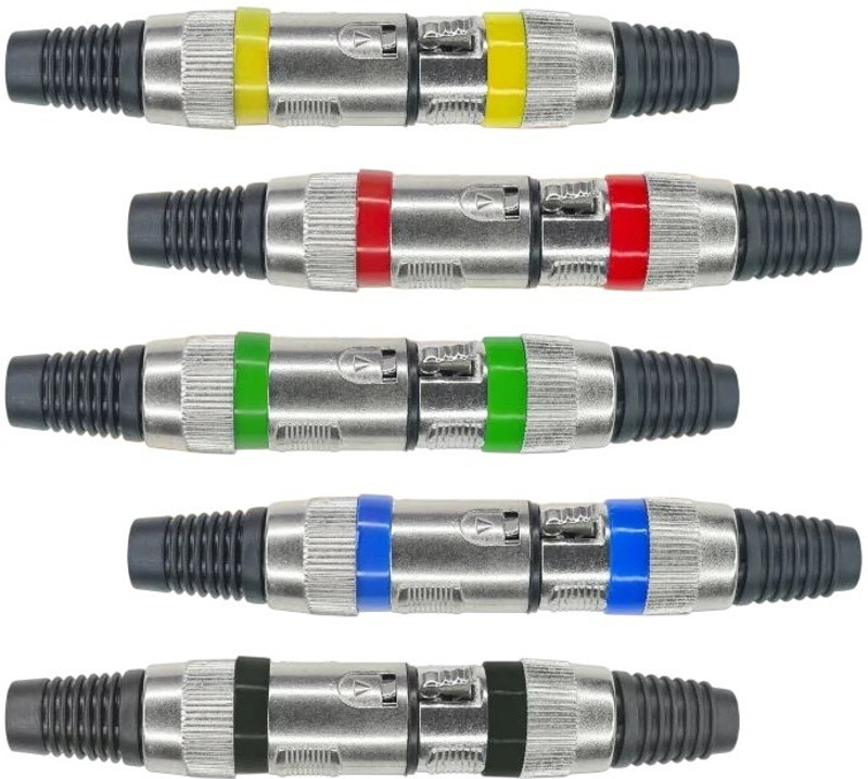 BALRAMA Color Coded 3 Pin XLR Male Female Connectors Microphone Mic Audio Connector Plug 10pc/5 Pair 3 Pin XLR Male Female Connectors XLR Solder Type Audio Socket Plug Indoor PA System(0 W)