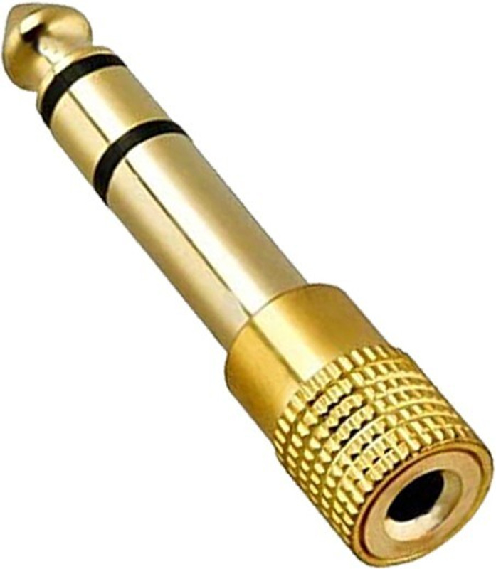 Octo 6.35mm 1/4" Male Plug 3.5mm 1/8" Female Jack Stereo Audio Adapter Converter Headphone Adapter(Golden)