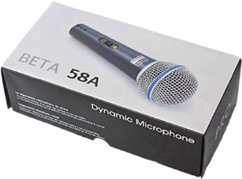 Betamic Beta 58A Dynamic Microphone clip, Microphone, Cable 2m, PVC Bag(Black)