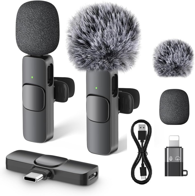 Deoxys Mini Video Recording Mic for Interview Video Podcast Vlog YouTube & Livestream Wireless Microphone(Black)