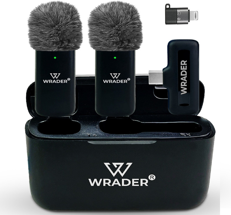MOOZMOB Wireless Mic with Fur Noise Reduction for Interviews Reels Vlogs Video Recording Microphone