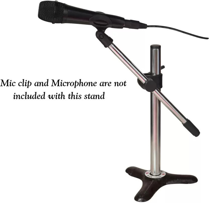 WON KH TABLE/FLOOR MICROPHONE INSTRUMENT 15 Inch HEIGHT mic. stand KH TABLE/FLOOR MICROPHONE INSTRUMENT 15 Inch HEIGHT mic. stand(Silver)