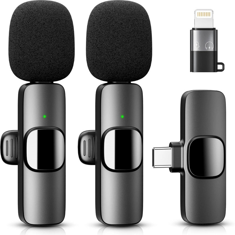 Zeplore Dual Wireless for YouTube, Vlogging, Recording for iPhone & Android Microphone