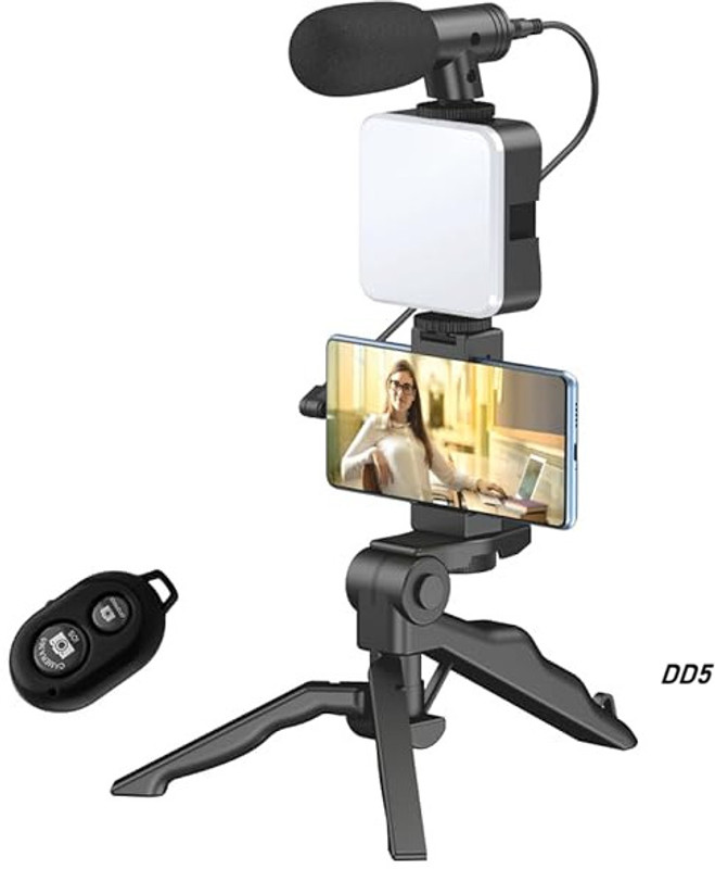 morbee Vlogging Kit for Video Making, Mic, Mini Tripod Stand Microphone DD10 yz 43 Microphone