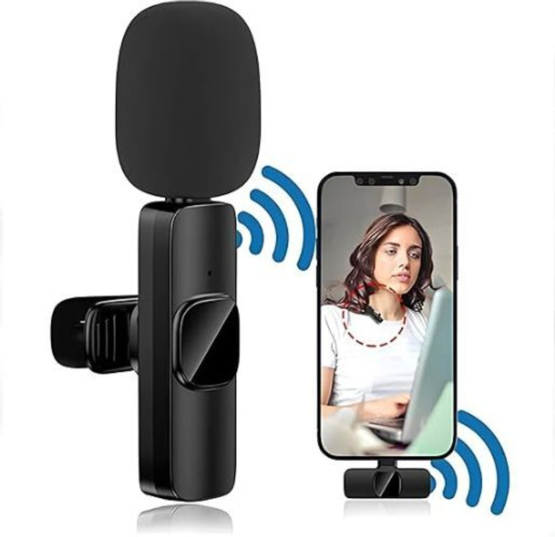 SS Store MIC64-IE129-K8 WIRELESS MIC FOR SMARTPHONE CAMERA WIRELESS MICROPHONE Camera Microphone