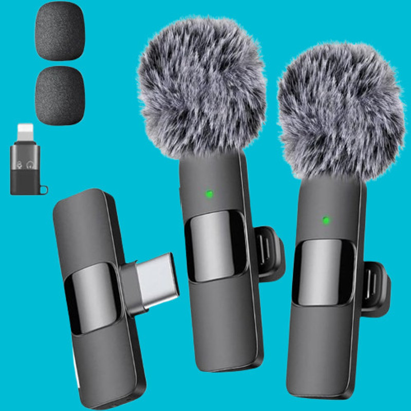 MOBONE ® K9 Furry Dual Wireless Lavalier Compatible with All Smartphones Microphone