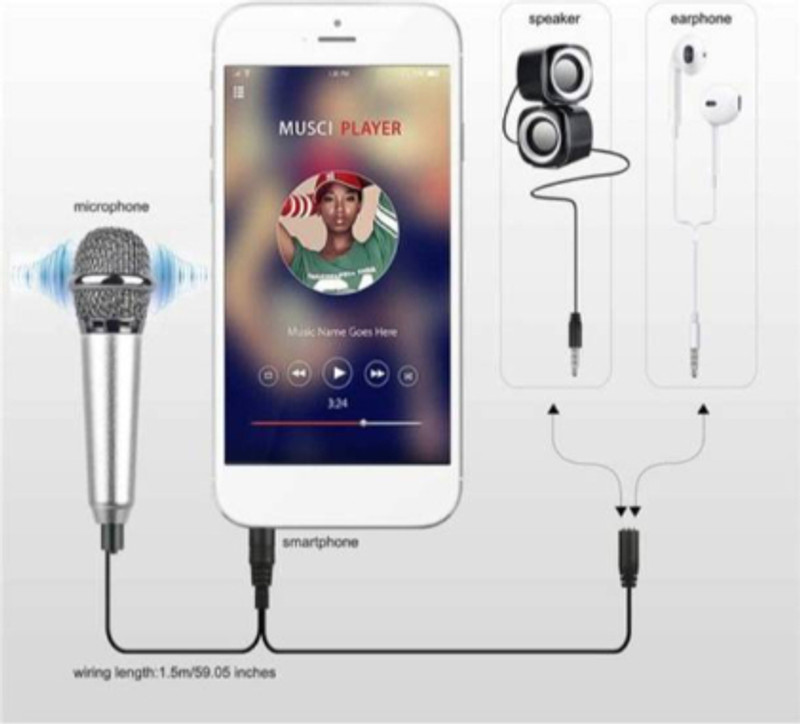 GUGGU BE-Singing Mic Stereo Earphone Compatible with all smartPhones Microphone