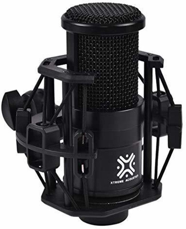 Xtreme Acoustics KAD-XA-C-01-BK BK Unidirectional, Condenser Microphone for Recording/Podcasting/Live Streaming Comes with XLR Cable and an Attractive Flight Case Microphone