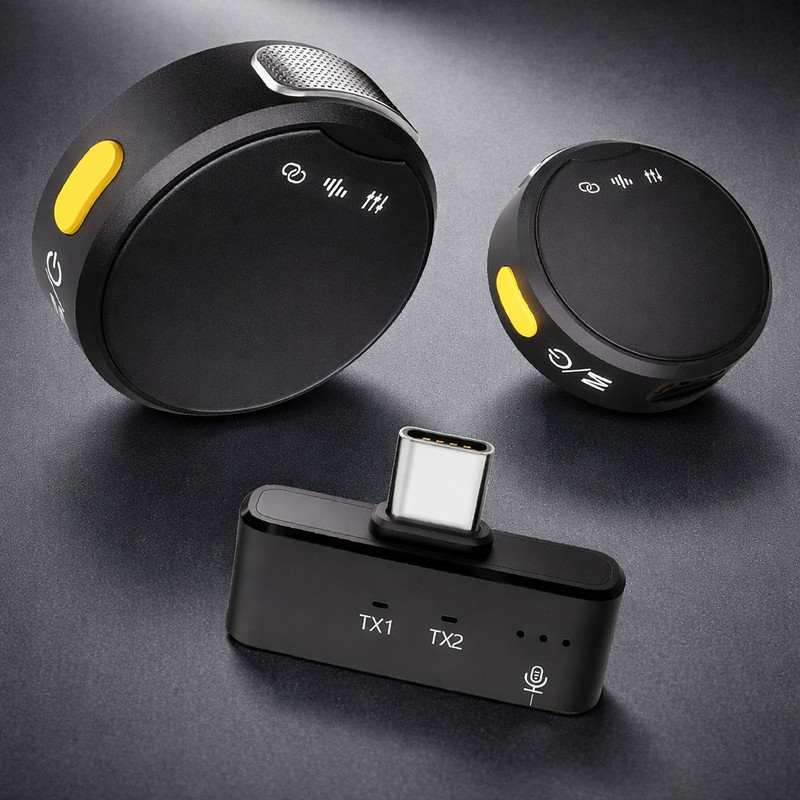 MOBONE Magnetic Wireless Collar Mic for Phone Camera Live YOUTB Vlogging Microphone Microphone