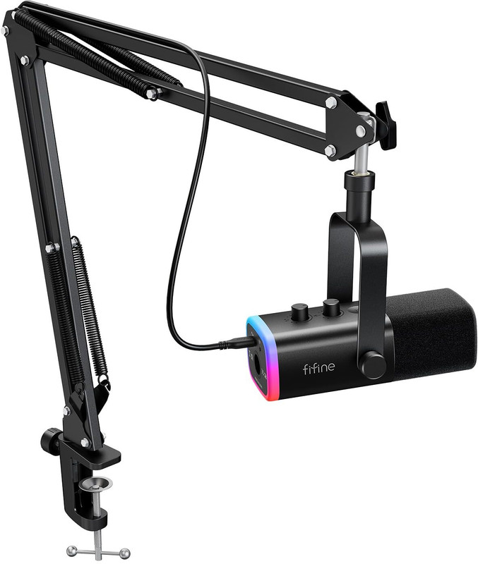 Fifine (OPEN BOX) Ampligame AM8T Dynamic Gaming Microphone Kit RGB Microphone