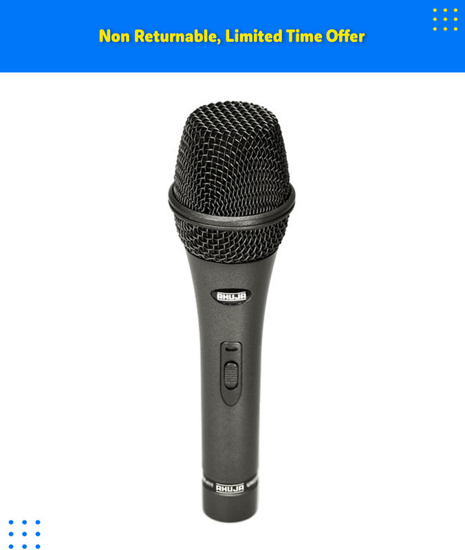 Ahuja ADM-411 Supercardioid Wired Microphone With Quick Detachable Holder