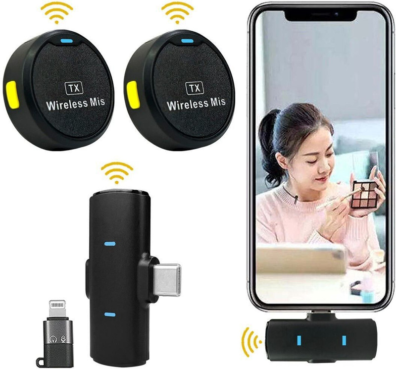 Good One Round Shape Magnetic Wireless Collar Mic YOUTB Vlogging Microphone__JKL39 Microphone