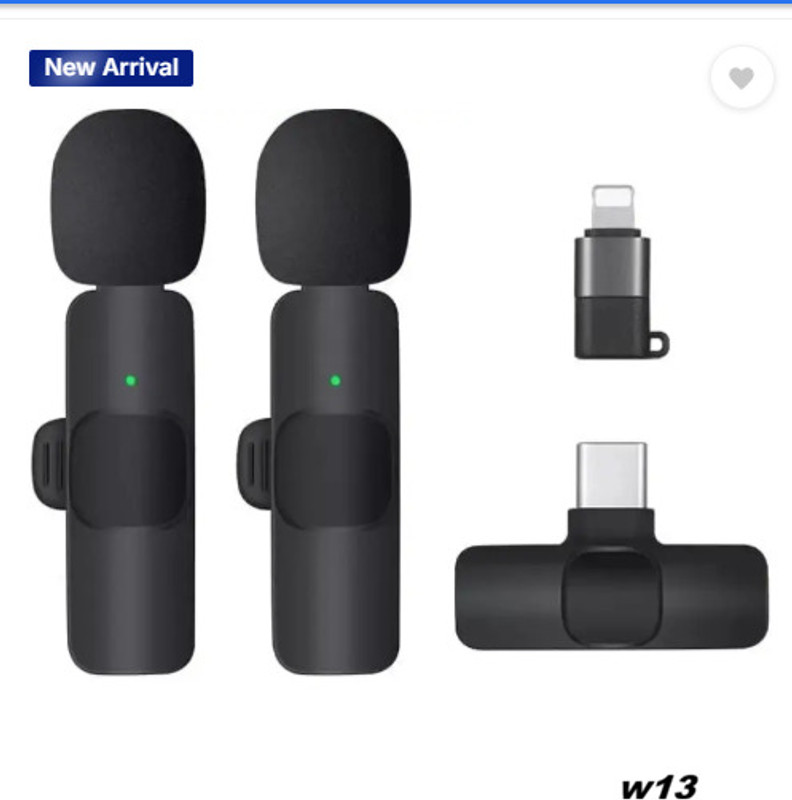 morbee K9 Dual Wireless Microphone Plug and Play No Need App MicrophoneW13 Microphone