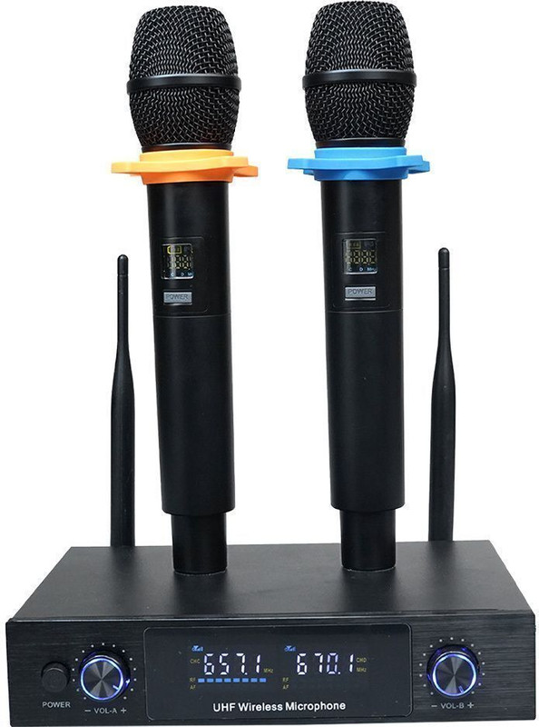 KADENCE UHF Wireless Handheld Dual Channel Microphone System (Black) Microphone