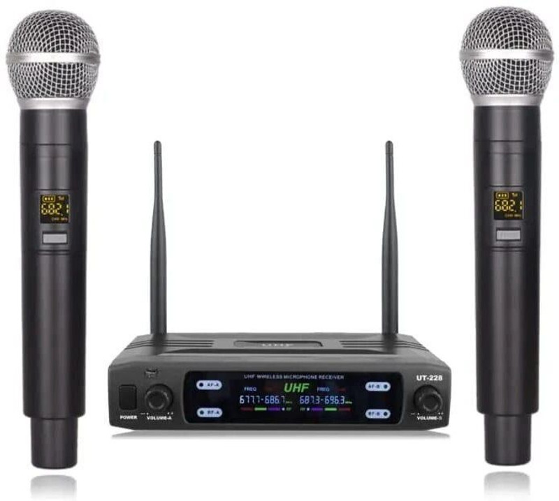 Adiohub UHF Wireless Microphone Handheld Microphone Wireless with Rechargeable Receiver Microphone