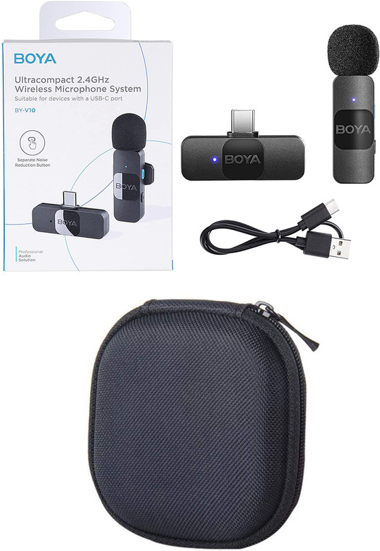 BOYA V10 With Carry Case 2.4GHz Single transmitter Wireless Microphone