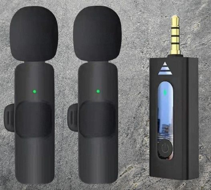 RV Enterprises K35 Collar Microphone 2.4G Wireless Omnidirectional Lavalier Mic Plug & Play Camera Microphone
