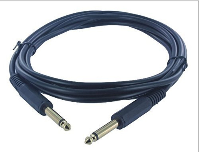 BALRAMA P38 Mono to P38 Mono 6.35 mm 1/4 inch Jack Amplifier Guitar Male Audio Cable Mic 0 W AV Control Receiver(Multicolor)