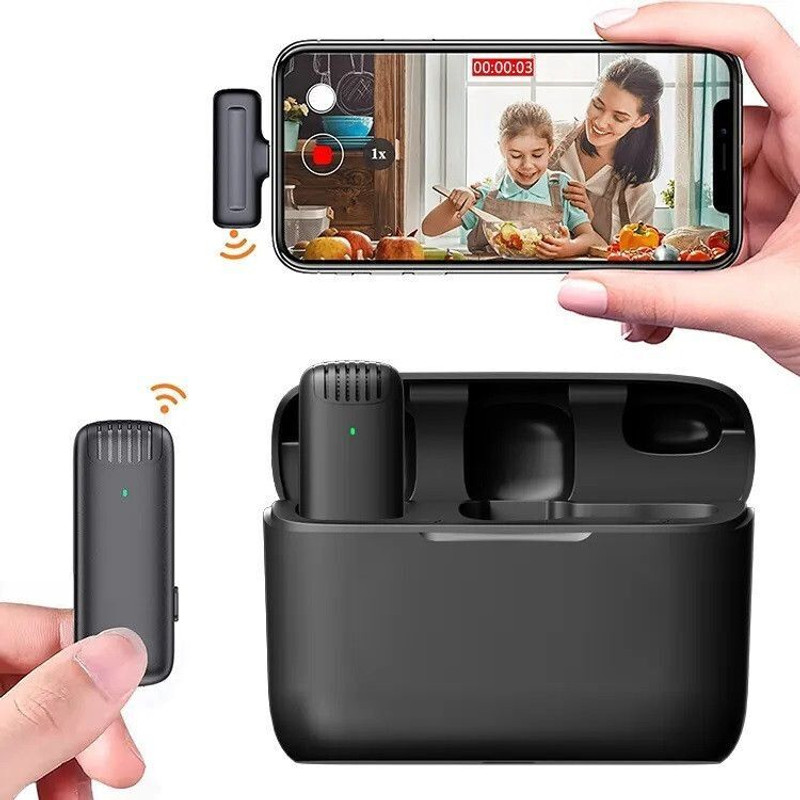 RV Enterprises J13 Wireless Lavalier Microphones for USB Type-C Android,Plug & Play Camera Microphone
