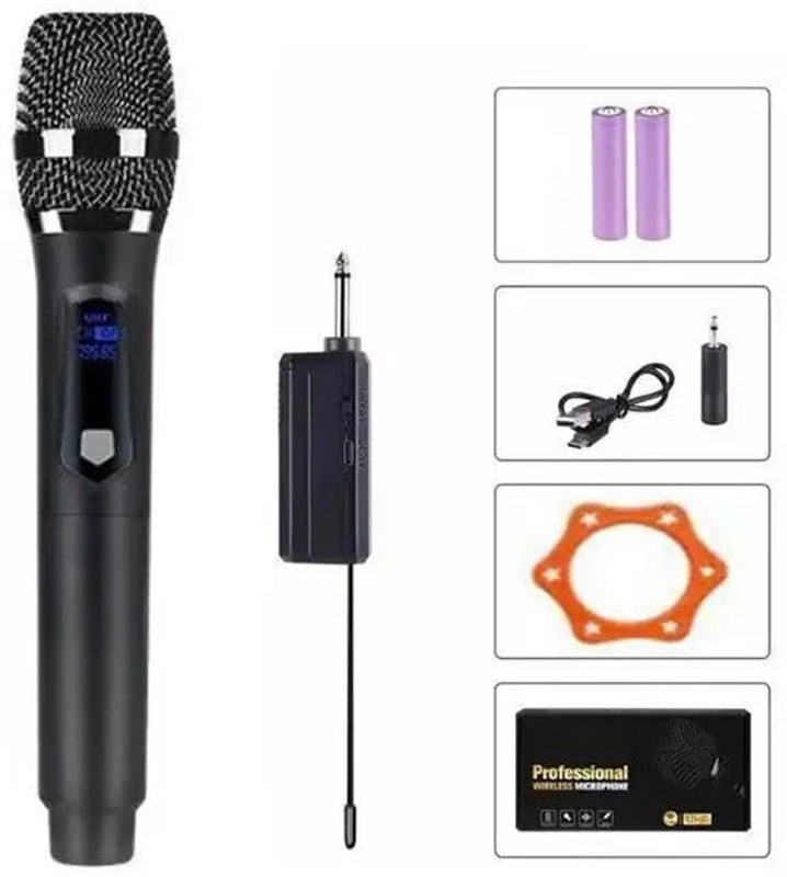Hybite Professional Wireless Microphone with Receiver For PA ,Karaoke Speaker etc UHF Microphone