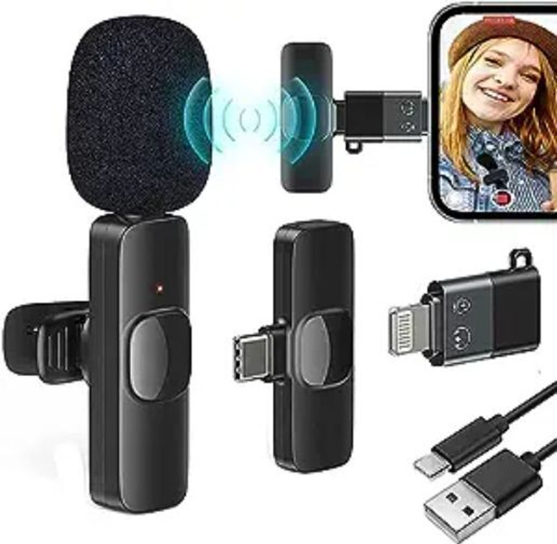 SS Store PTW502_K8 Wireless Collar Mic for Type-C Lavalier Microphone Video Recording Camera Microphone