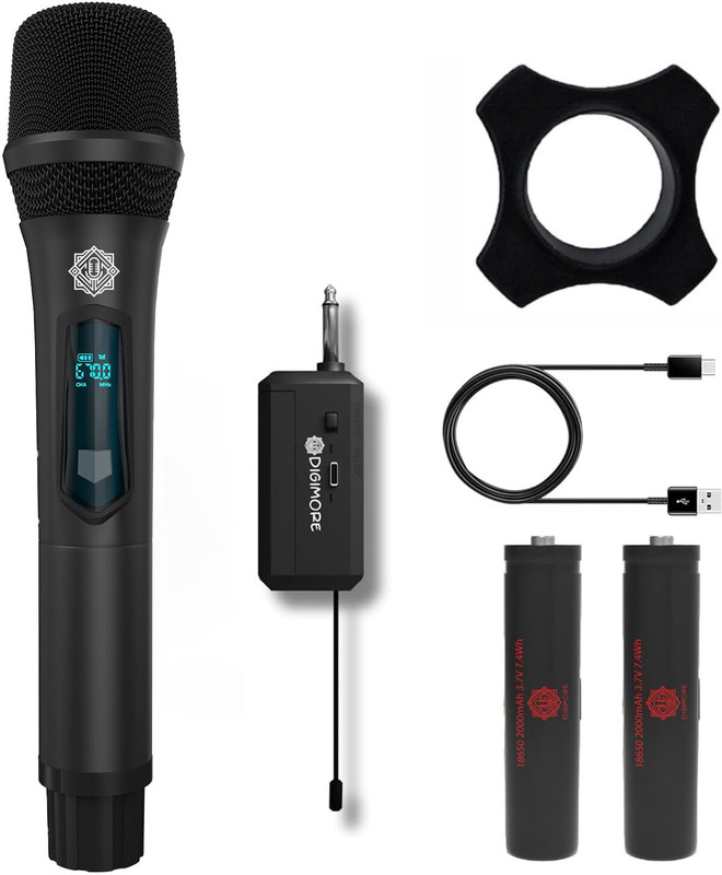 Digimore D-340 Pro UHF Wireless Mic | 30 Channels | 160ft Range for Live Singing & Events Microphone