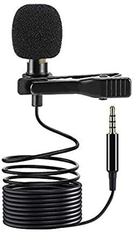 Hybite Lapel Mic Mobile Collar Metal Mic Clip Microphone For , Voice Recording, PC, Laptop, Android Smartphones, DSLR Camera Microphone 3.5mm Clip Microphone For Youtube | Collar Mike for Voice Recording Microphone Microphone