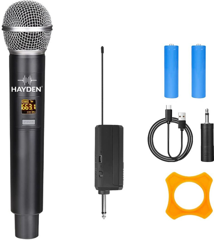 KH UHF Karaoke Dynamic Wireless Mic – Single Handheld Mic with Type‑C Receiver Microphone