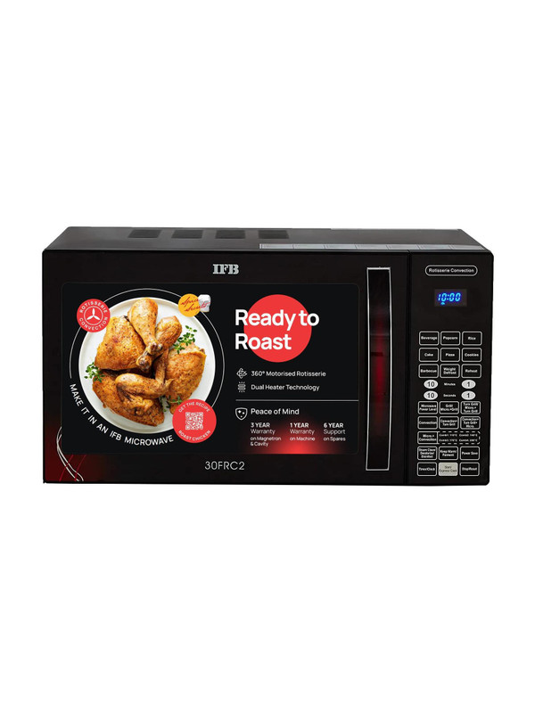 IFB 30 L 360 Motorised Rotisserie, Dual heater technology Convection Microwave Oven(MICRO WAVE OVEN 30FRC2, Black)