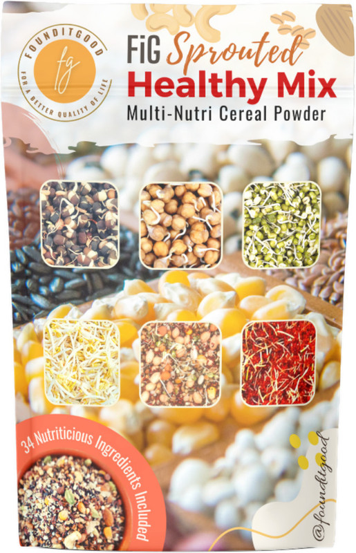 Founditgood Sprouted Healthy Mix -Multi-Nutri Cereal Powder with 34 Nutritious Ingredients(200 g)