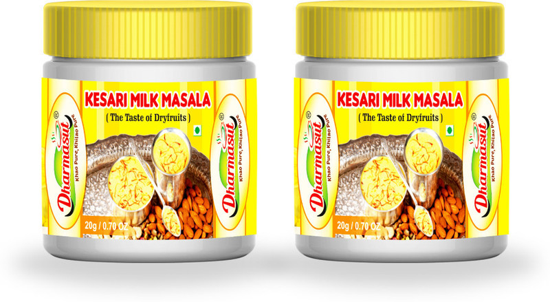 Dharmasut by Dharmasut Premium Kesari Milk Masala 40g (20g*Pack of 2)(2 x 20 g)