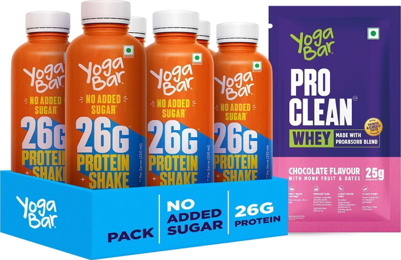 Yogabar 26g Protein Shakes(Coffee) with 35g Sachet Pack(6 x 250 g)