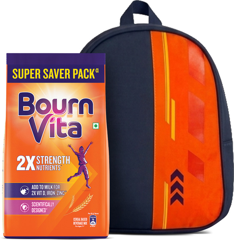 Bournvita Chocolate Nutrition Drink Pouch with School Bag(1 kg)