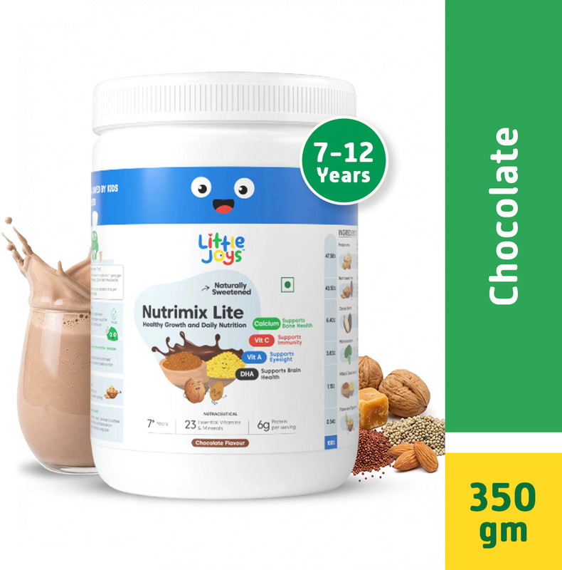 Little Joys Nutrimix Lite for Kids 7-12 Years | Chocolate Flavor |Better Immunity & Strength(350 g)