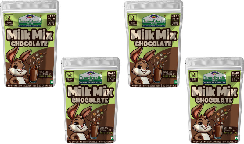 TummyFriendly Foods Tummy Friendly Chocolate Milk Mix for kids & Baby - 400g, (Each pack 100g)(4 x 100 g)