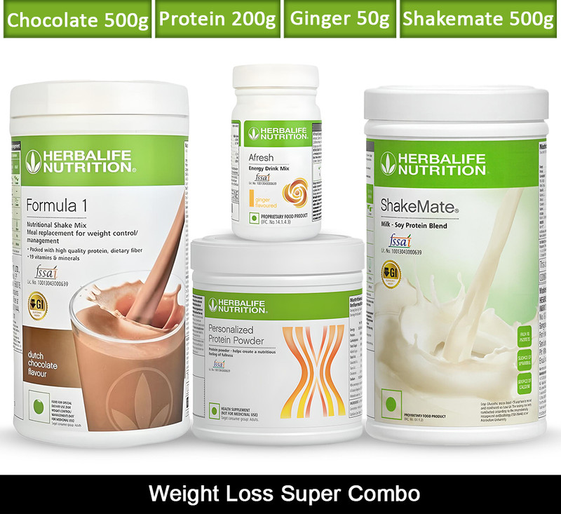 Herbalife Nutrition Weight Loss Super F1 Rose Kheer 500g, Protein 200g,Lemon 50g, Shakemate 500g(4 x 312.5 g)