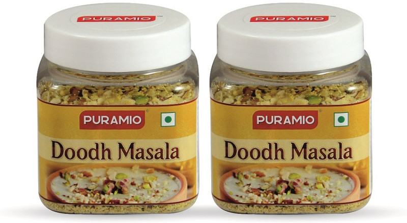 PURAMIO Milk / Doodh Masala - Premium Home Made, Real Dry Fruits(2 x 125 g)