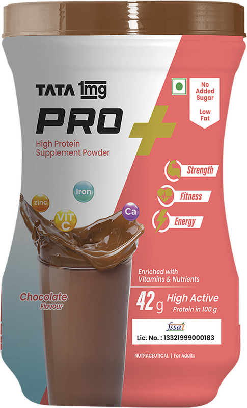 TATA 1mg Pro+ Soy Protein Supplement Powder- High Protein for Muscle & Bone Strength(400 g)