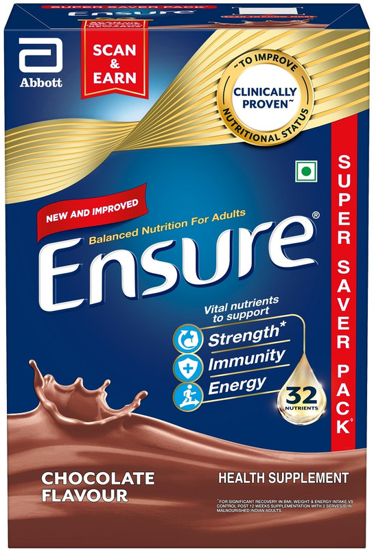 ENSURE Clinically Proven Nutritional Drink For Adults, Chocolate(950 g)